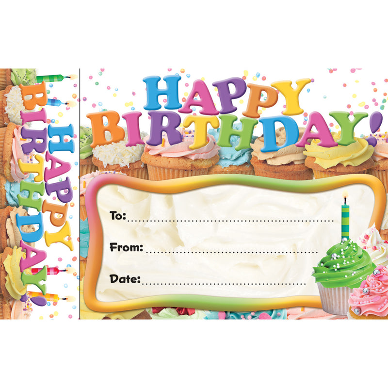 (3 Pk) Happy Birthday Cupcakes Bookmark Award