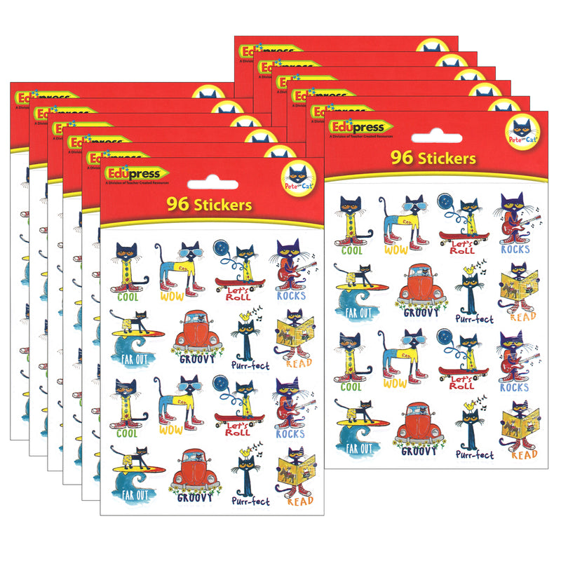 (12 Pk) Pete The Cat Stickers