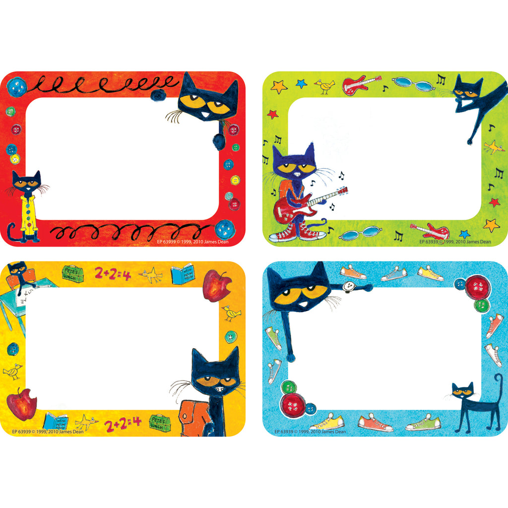(6 Pk) Pete The Cat Name Tags Labels