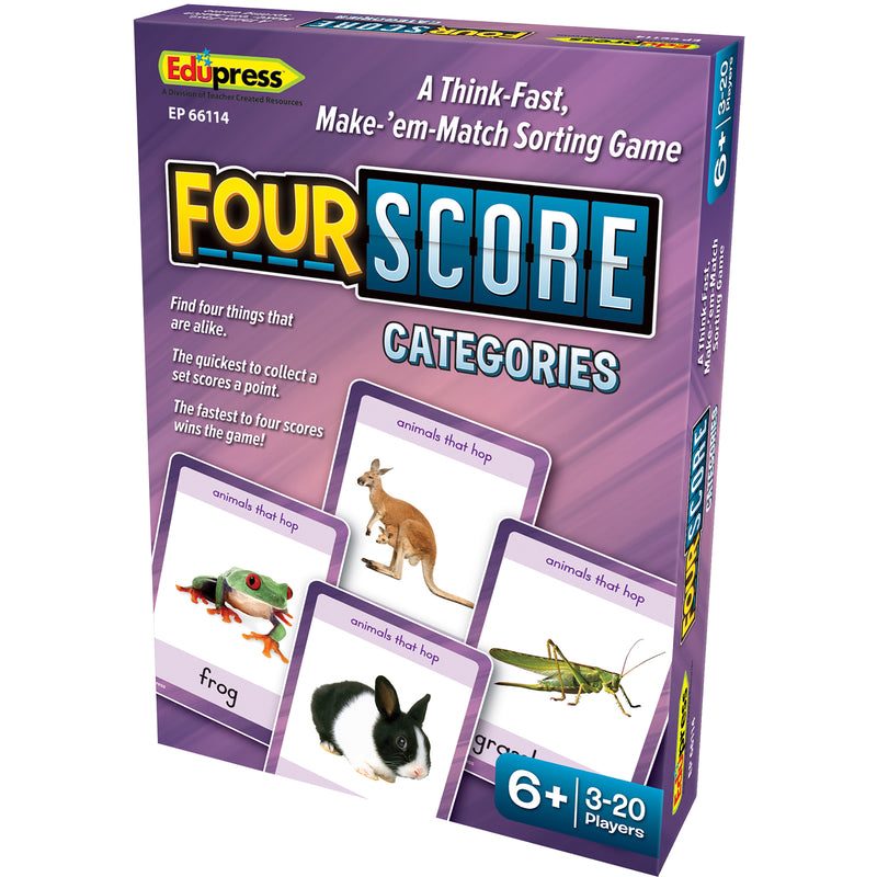 Four Score Card Game: Categories, Pack of 3