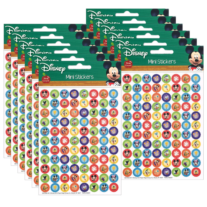 (12 Pk) Mickey Mouse Clubhouse Gear Mini Stickers