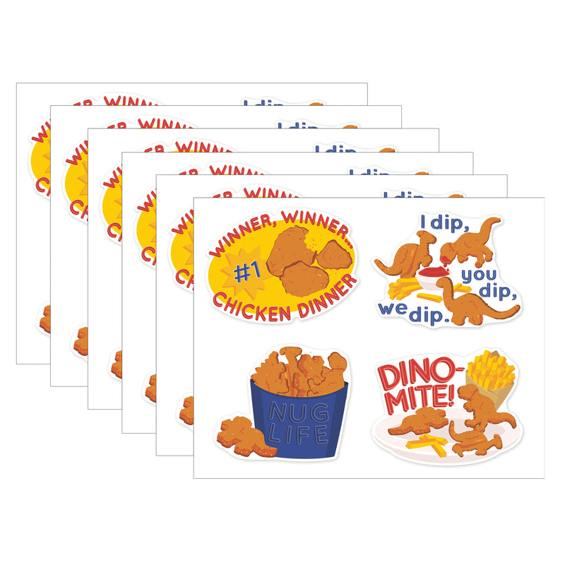 (6 Pk) Chicken Nuggets Stickers Scented