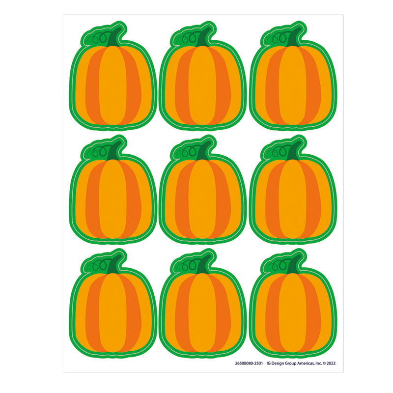 Fall Pumpkin Giant Stickers, 36 Per Pack, 12 Packs