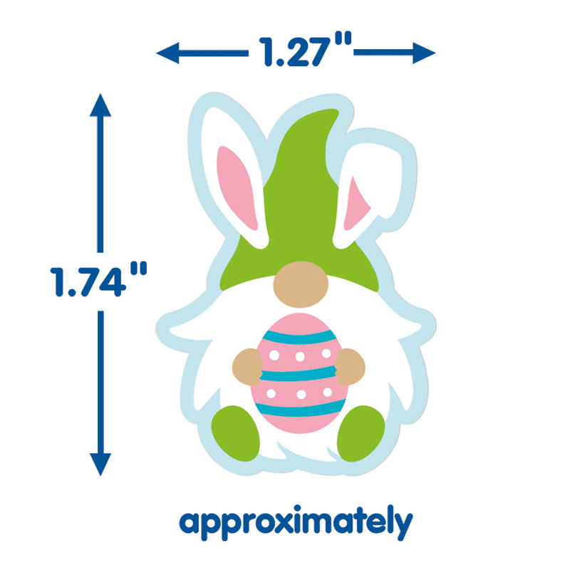 Easter Gnome Giant Stickers, Pack of 36