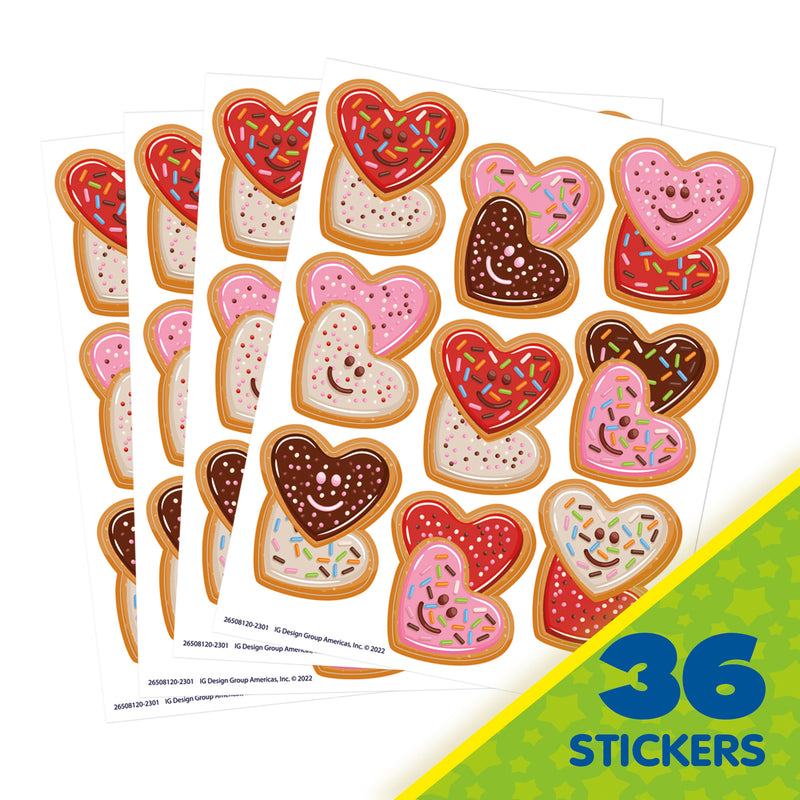 LOVE Valentine's Day Giant Stickers, Pack of 36