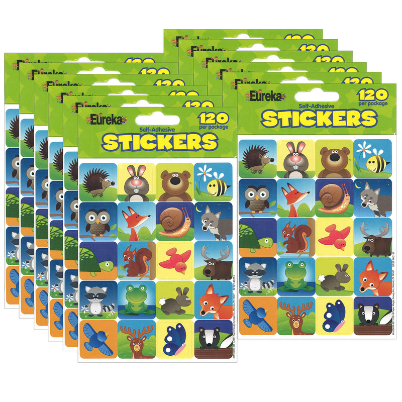 (12 Pk) Woodland Creatures Theme Stickers