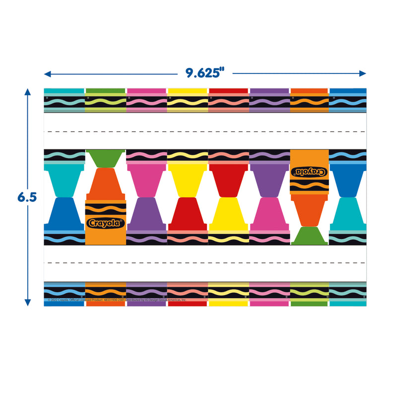 Crayola® Tented Name Plate, 9-5/8" x 6-1/2", 36 Per Pack, 6 Packs