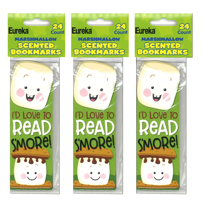 (3 Pk) Marshmallow Bookmarks Scented