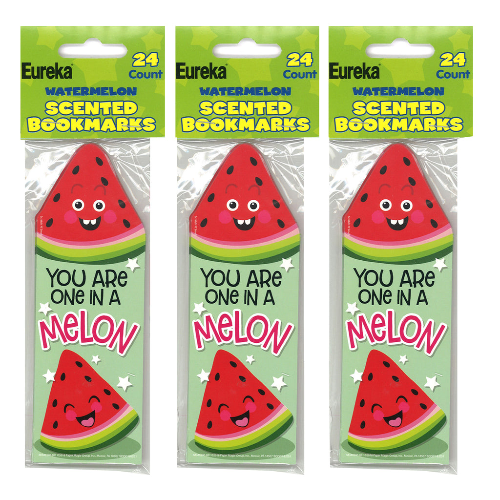 (3 Pk) Watermelon Bookmarks Scented