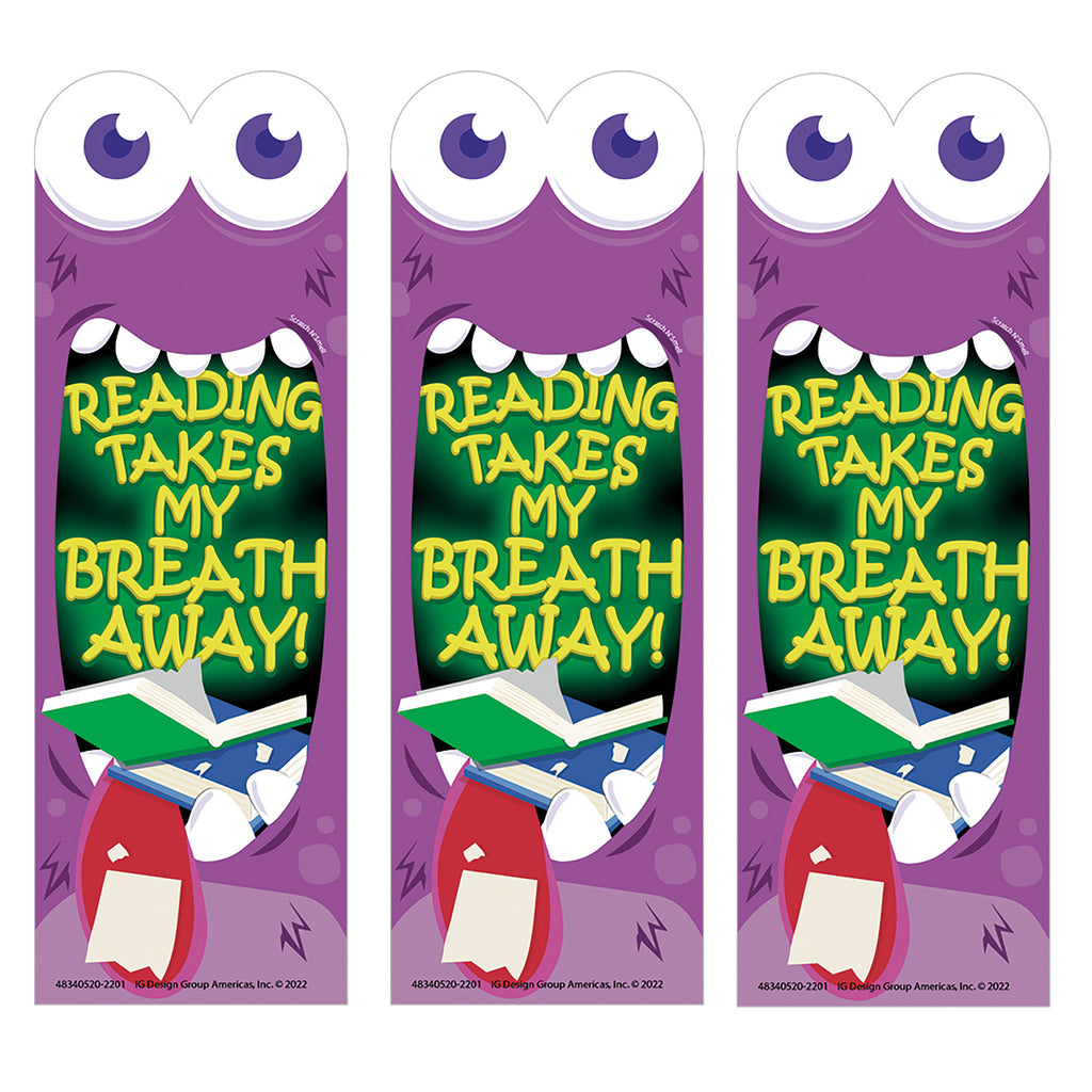 (3 Pk) Reading Breath Bookmarks Scented