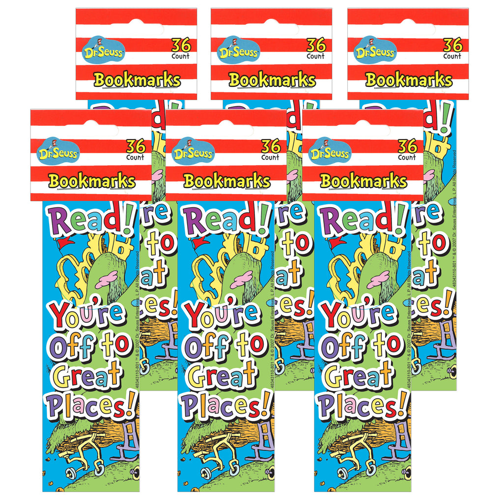 (6 Pk) Seuss Oh The Places Youll Go Bookmark