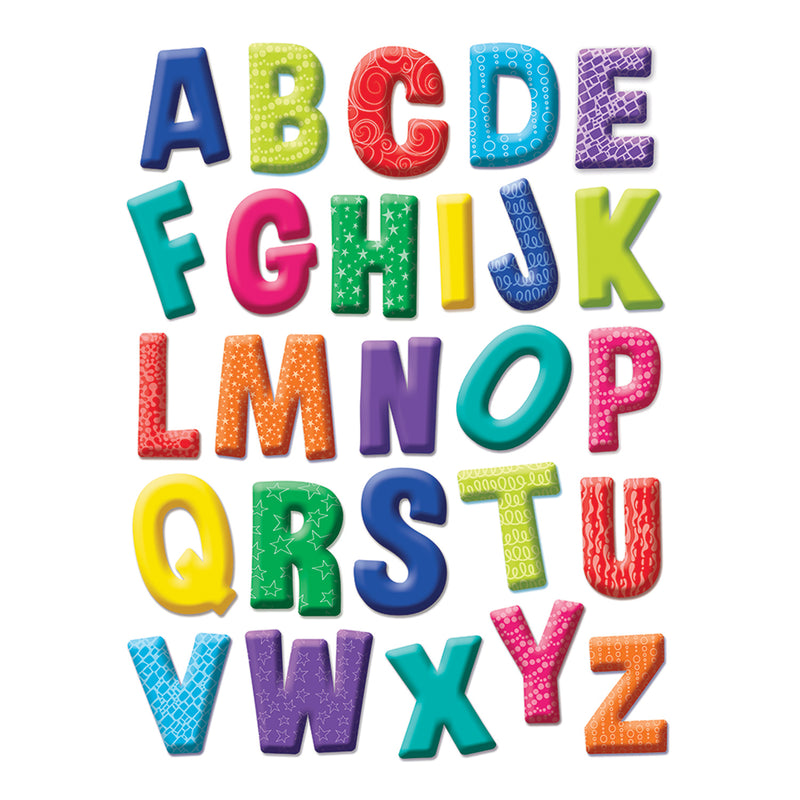 (12 Ea) Color My World Alphabet Win Dow Clings