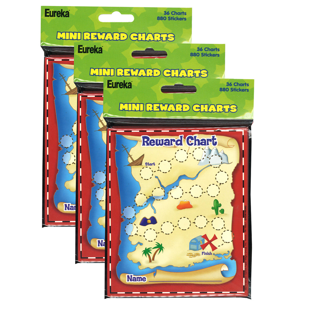 (3 Pk) Treasure Hunt Mini Reward Charts