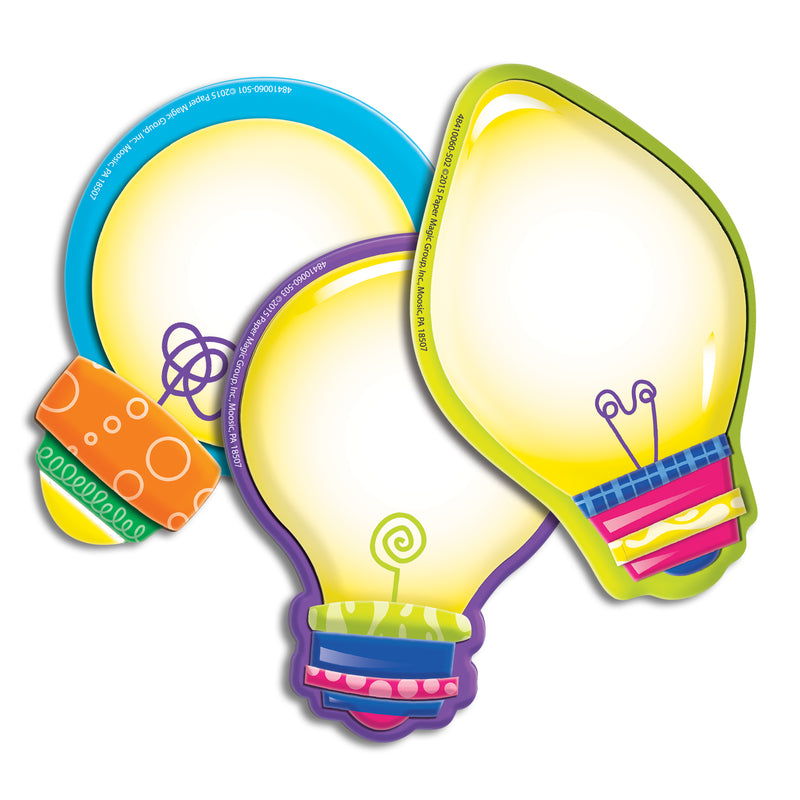 Light Bulbs Assorted Paper Cut Outs Color My World