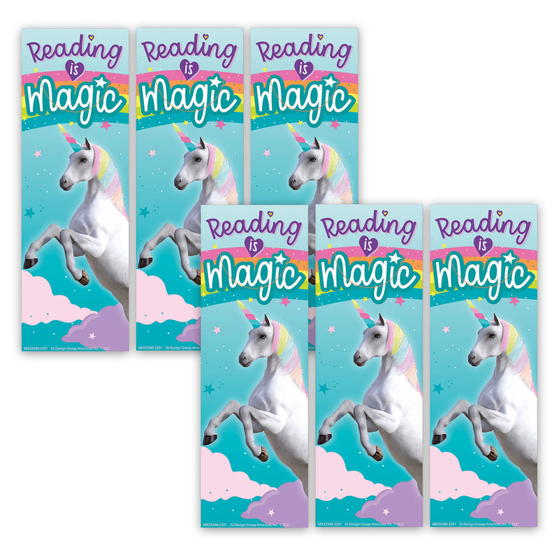 Unicorn Reading is Magic Bookmarks, 36 Per Pack, 6 Packs