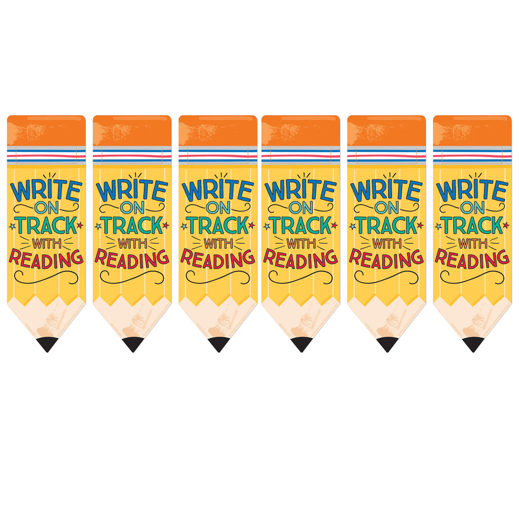 Pencil Write on Track with Reading Bookmarks, 36 Per Pack, 6 Packs