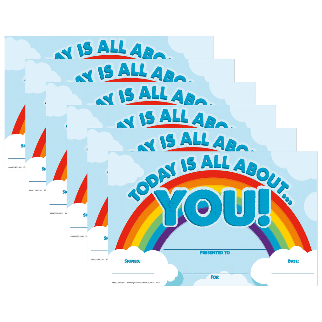 Today Is All About You Recognition Award, 36 Per Pack, 6 Packs