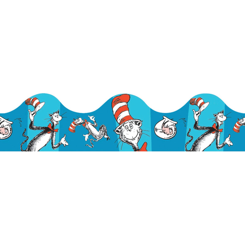 (6 Pk) Cat In The Hat Blue Deco Trim