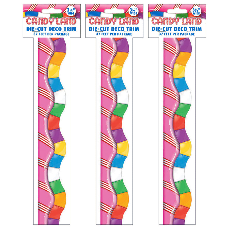 (3 Pk) Candy Land Dimensional Look Extra Wide Die Cut Deco Trim