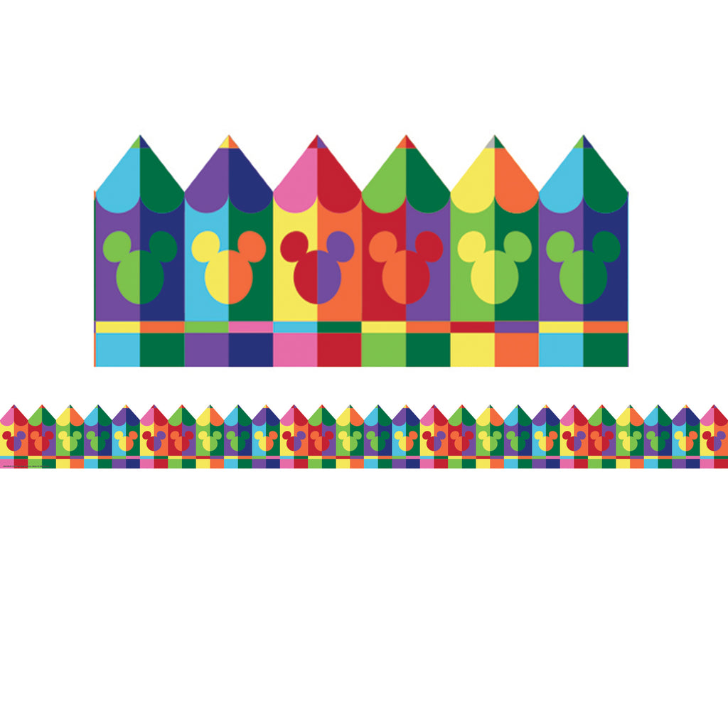 Geo Mickey Pencils Trim Extra Wide Die Cut Deco