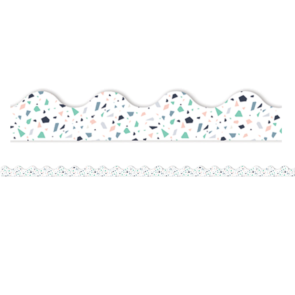 White Terrazzo Deco Trim Simply Sassy