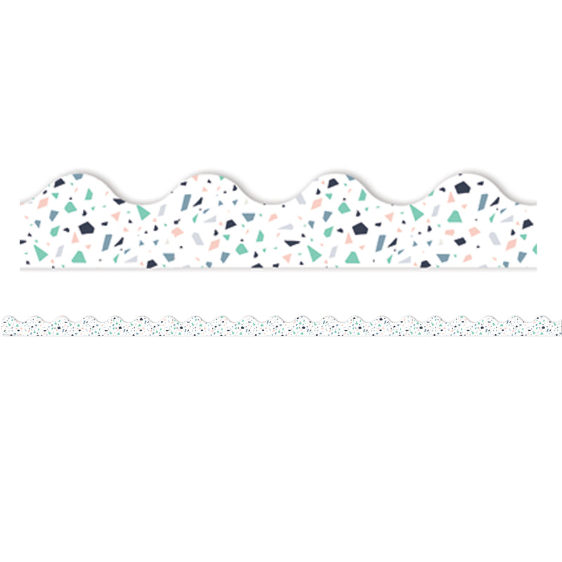 White Terrazzo Deco Trim Simply Sassy