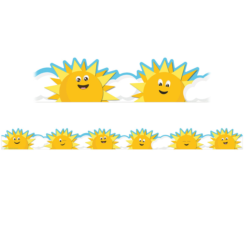 Sun & Clouds Diecut Deco Trim Extra Wide