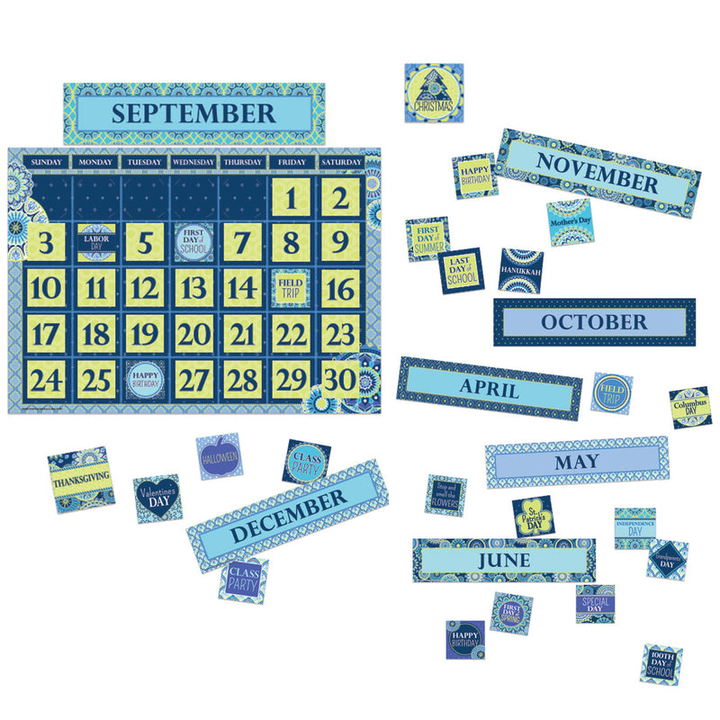 (2 St) Blue Harmony Calendar Set