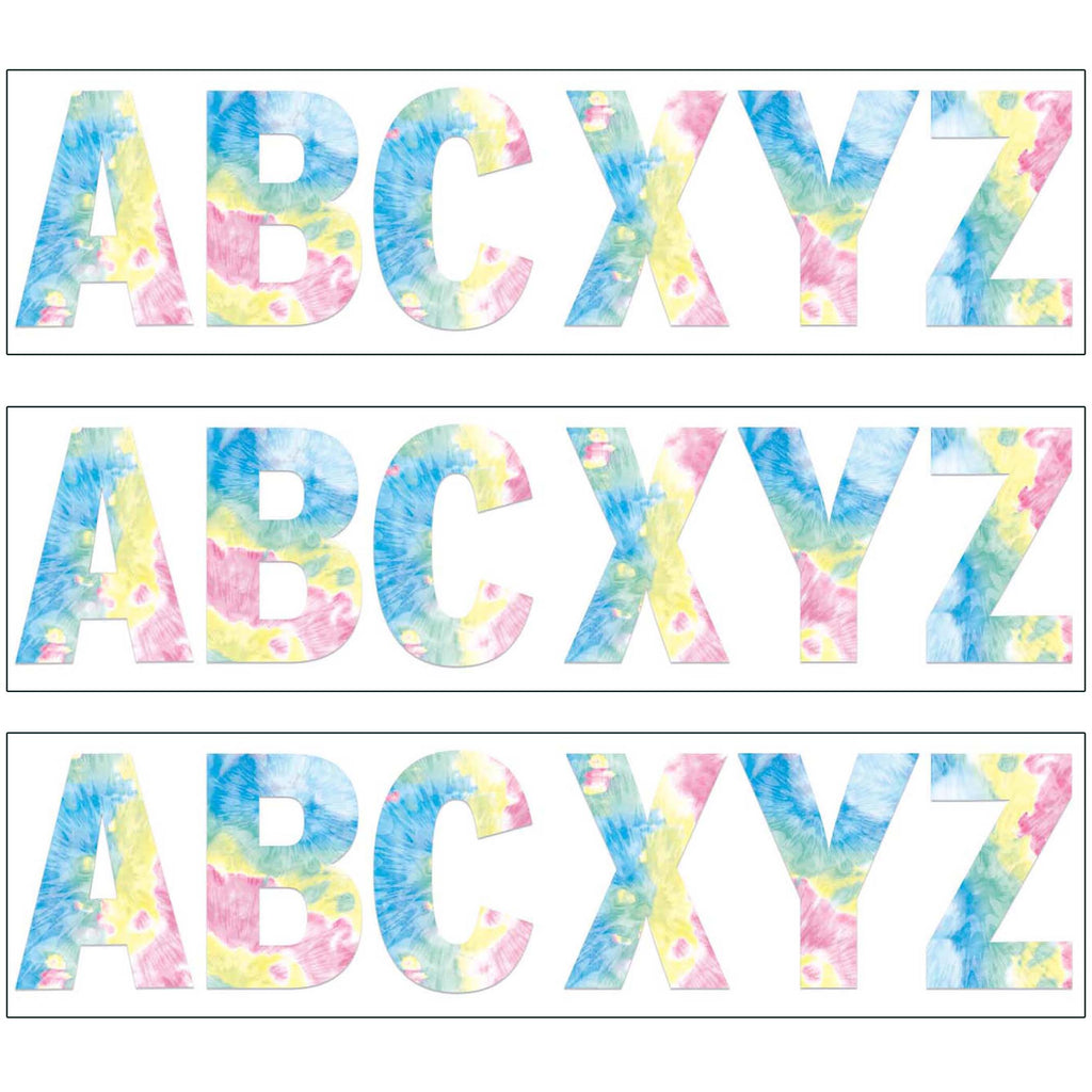 (3 Pk) Fluorescent Tie-dye 7 Deco Letters