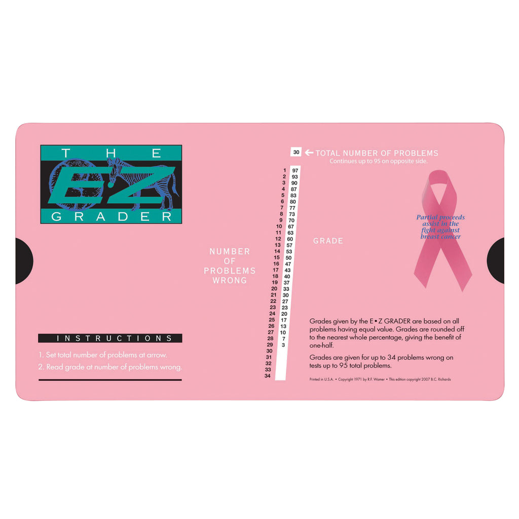 (3 Ea) Breast Cancer Pink E-z Grader