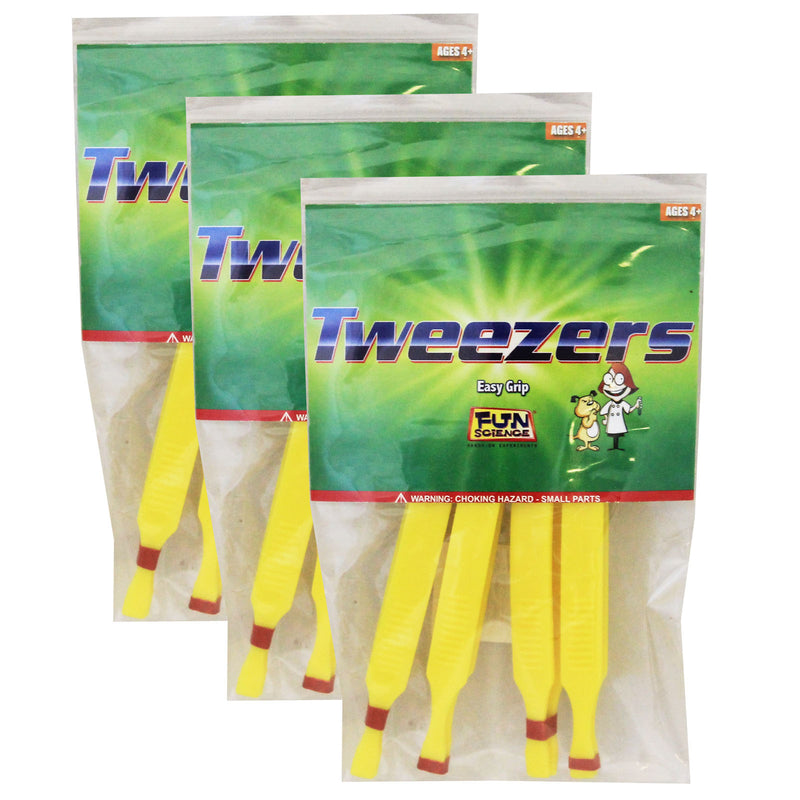 (3 Pk) Plastic Tweezers 4 Per Pk