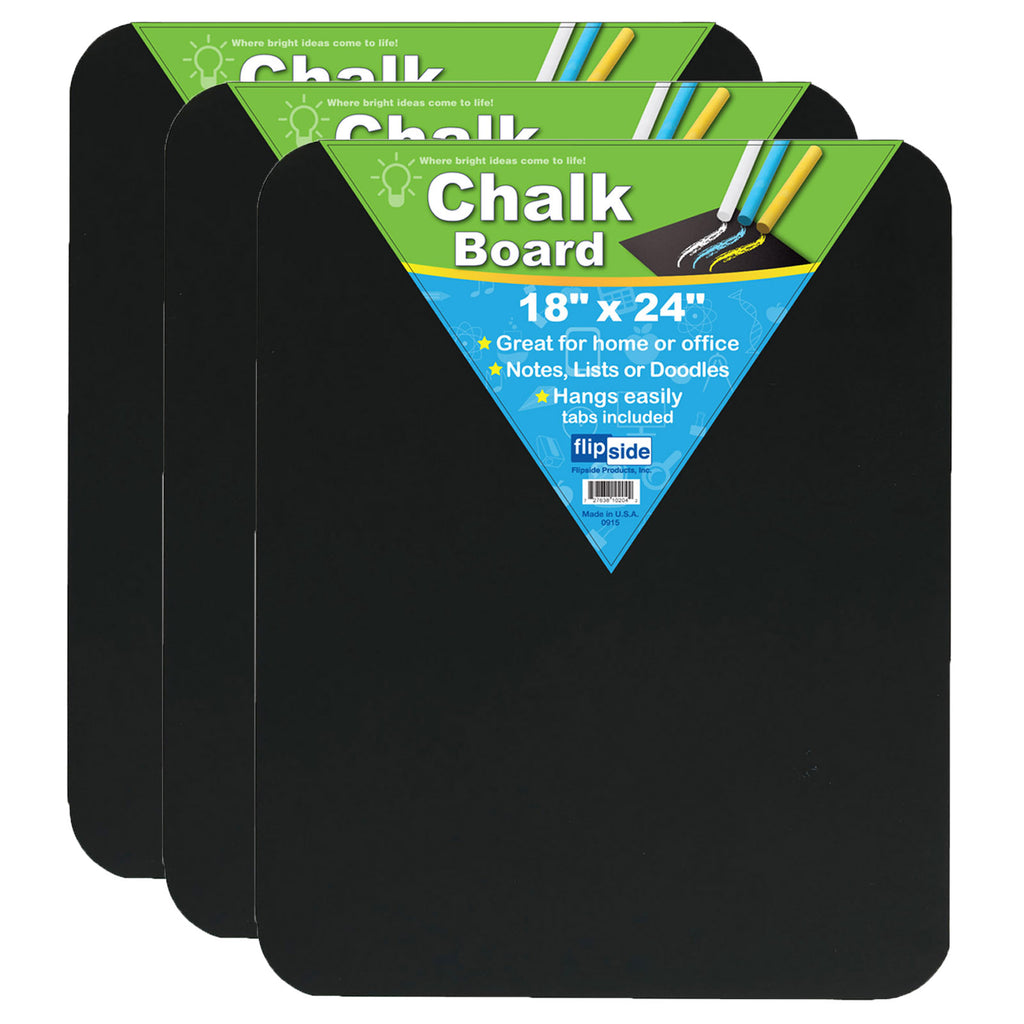 (3 Ea) Chalk Board 18x24 Black