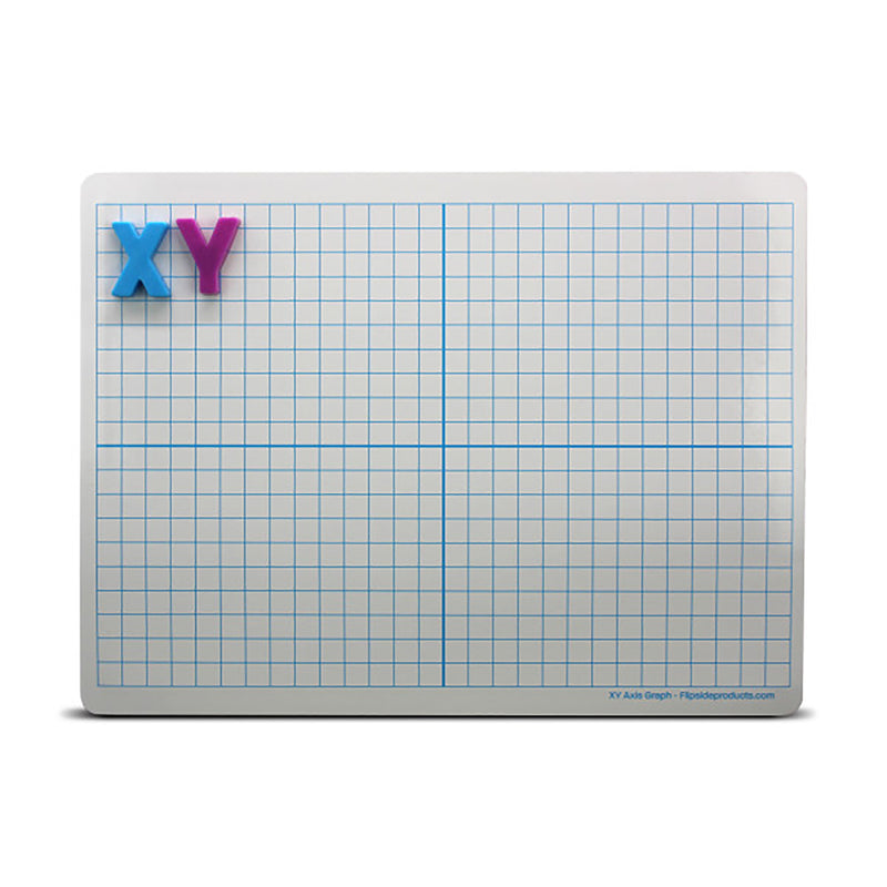 Dry Erase Learning Mat, Two-Sided XY Axis-Plain, 9" x 12", Pack of 48