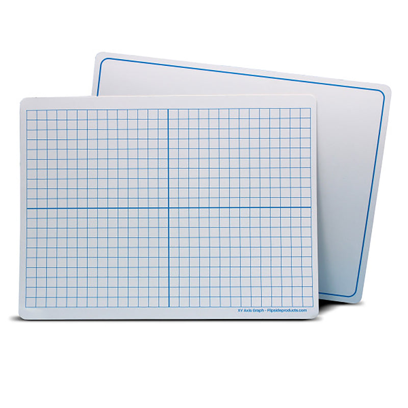 Dry Erase Learning Mat, Two-Sided XY Axis-Plain, 9" x 12", Pack of 48
