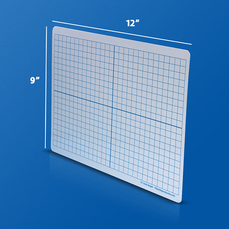 Magnetic Dry Erase Learning Mat, Two-Sided XY Axis-Plain, 9" x 12", Pack of 48