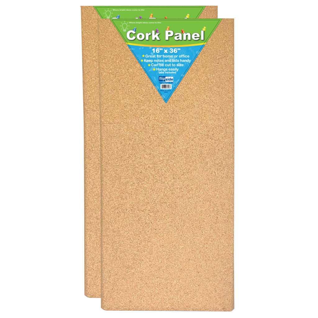 (2 Ea) Cork Panel 16x36in