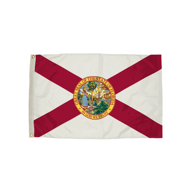 3x5 Nylon Florida Flag Heading & Grommets