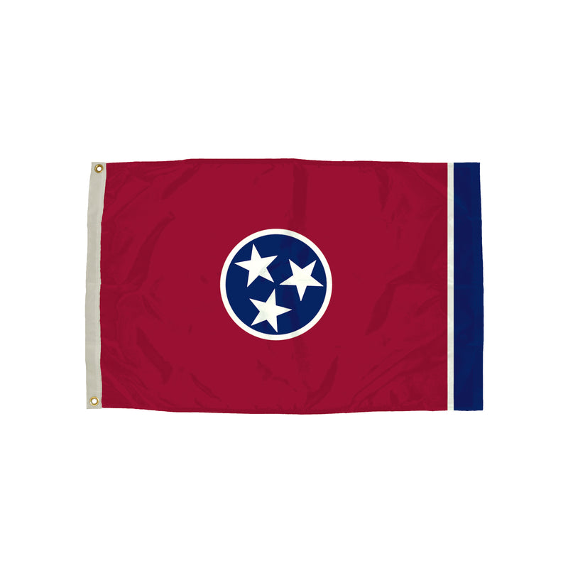 3x5 Nylon Tennessee Flag Heading & Grommets