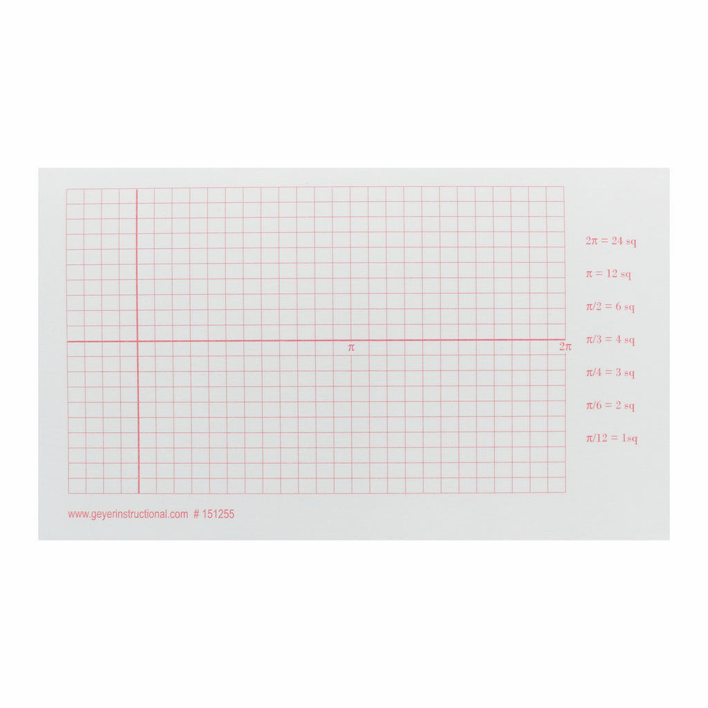 3x5 Graphng Post It Notes Trig Grid Radian