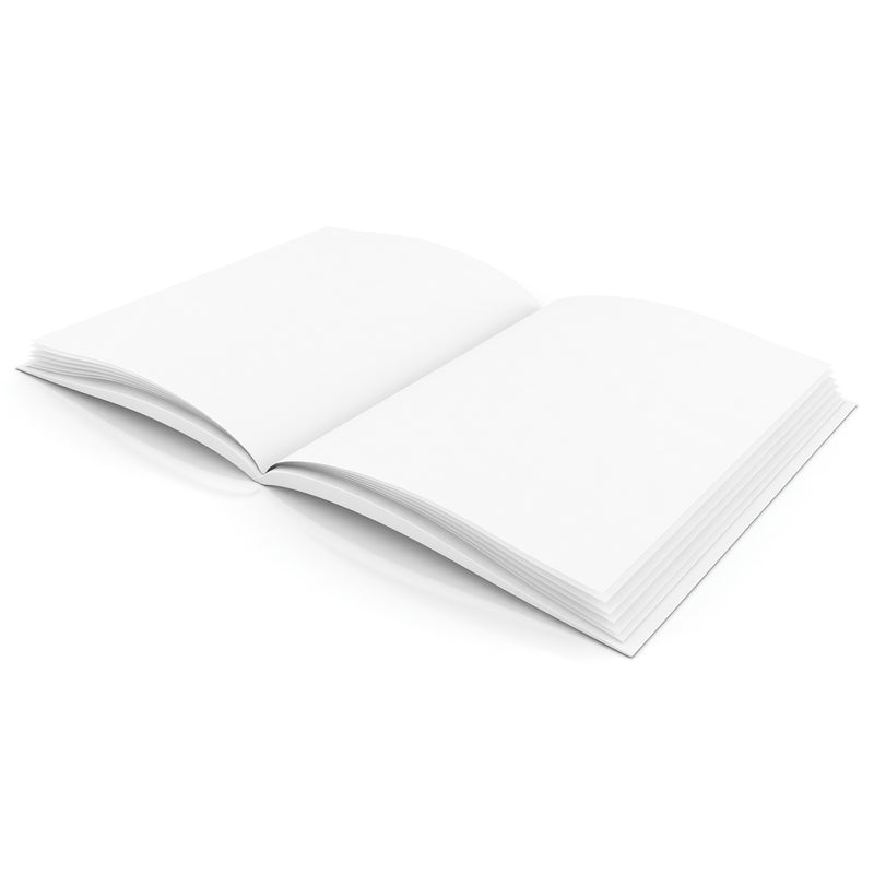 Plain White Blank Book 8w X 6h Hardcover 28 Pages 14 Sheets