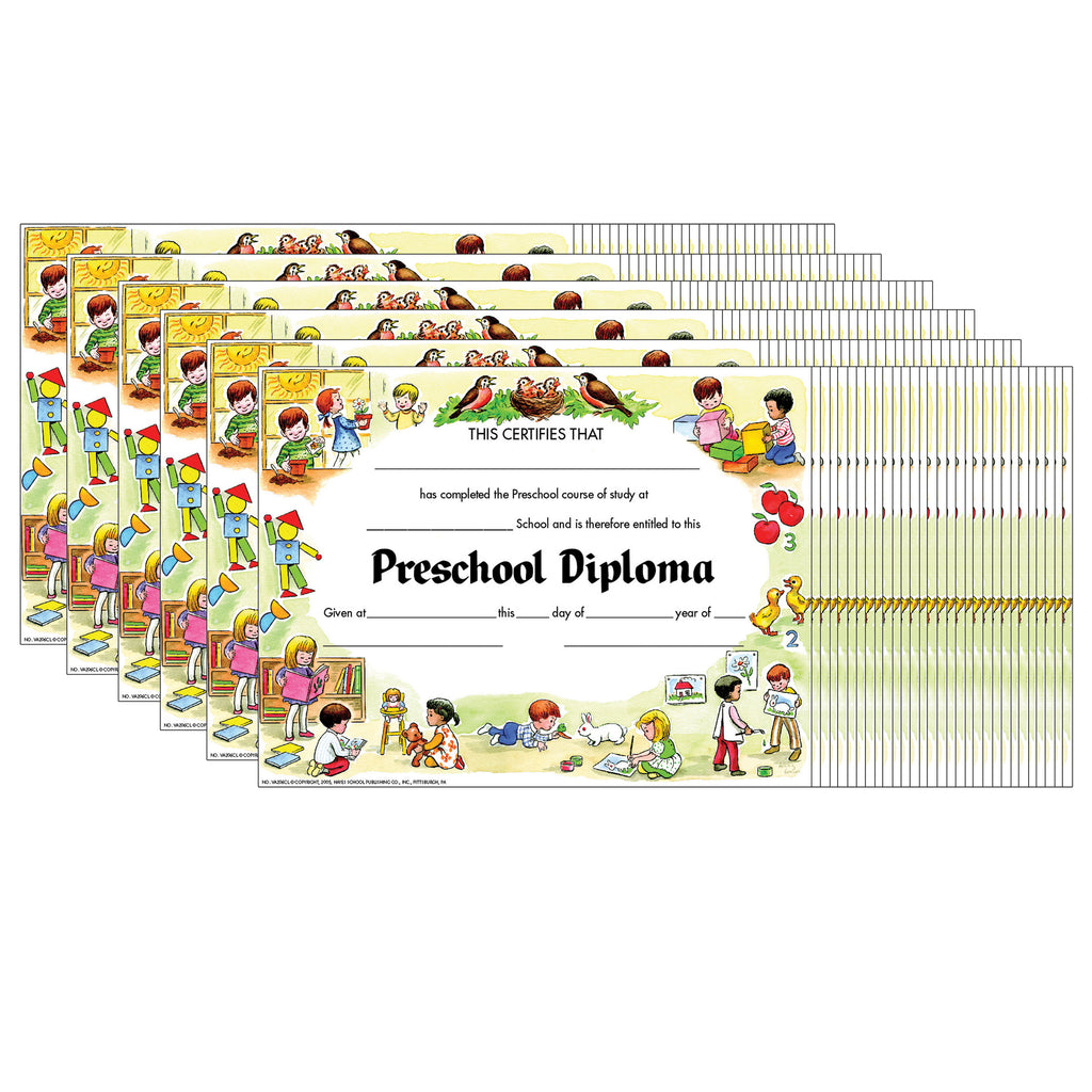 (6 Pk) Diplomas Preschool 30 Per Pk 8.5x11