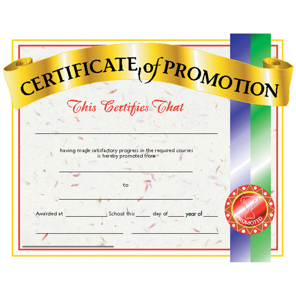 (3 Pk) Certificates Of Promotion 30 Per Pk 8.5 X 11