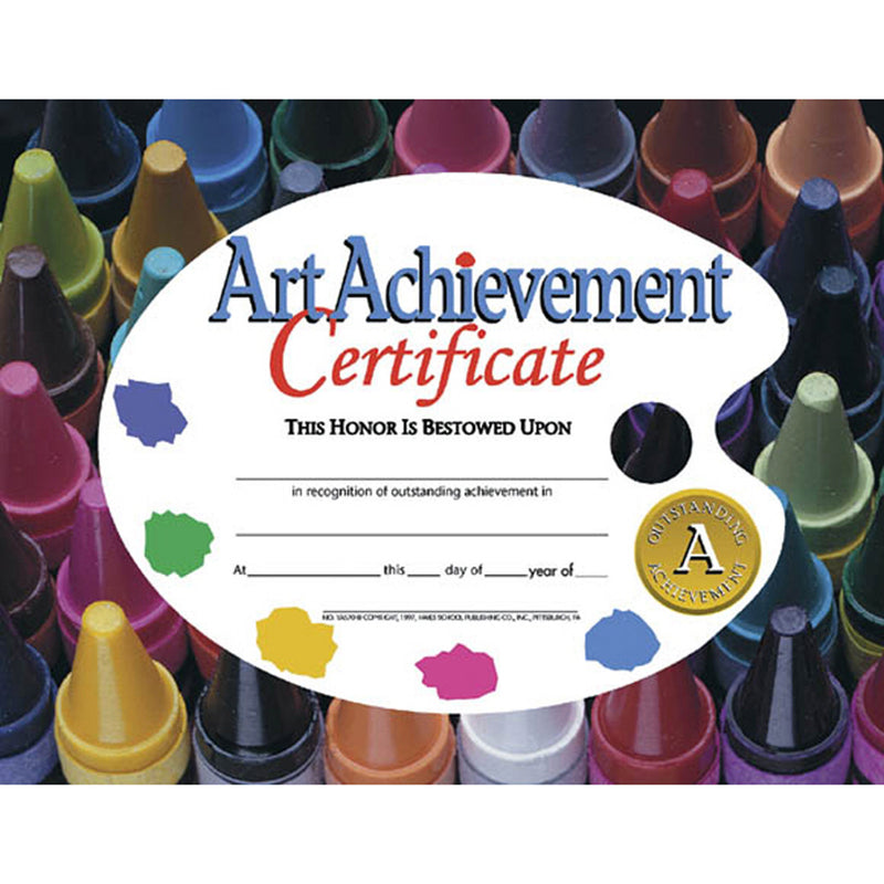 (3 Pk) Certificates Art Achievement 8.5x11 30 Per Pk