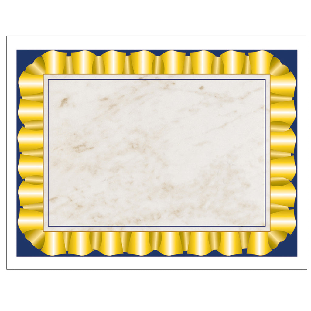 (3 Pk) Gold Ribbon Certificate Border Computer Paper