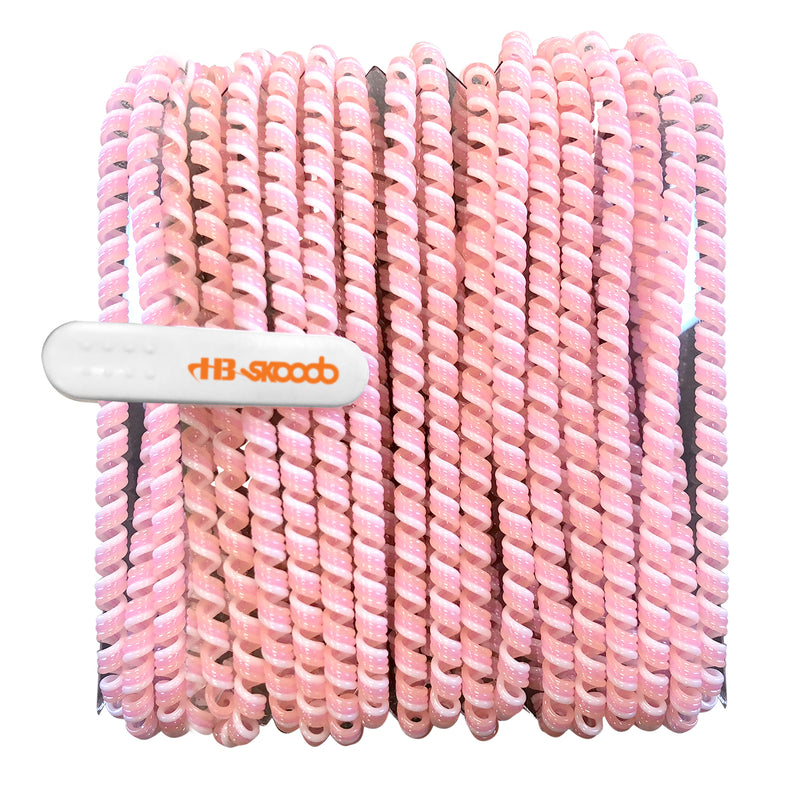 Skooob Tangle Free Earbud Covers - Light Pink-White, Pack of 20