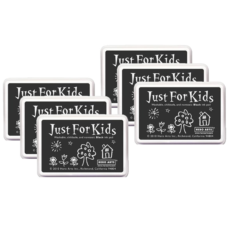 (6 Ea) Just For Kids Black Inkpad