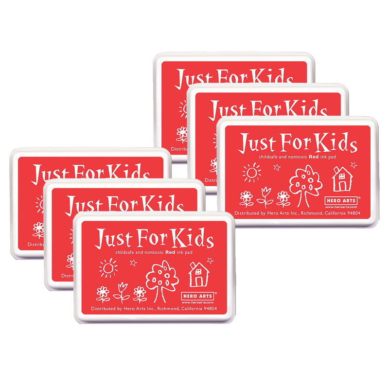 (6 Ea) Just For Kids Red Inkpad