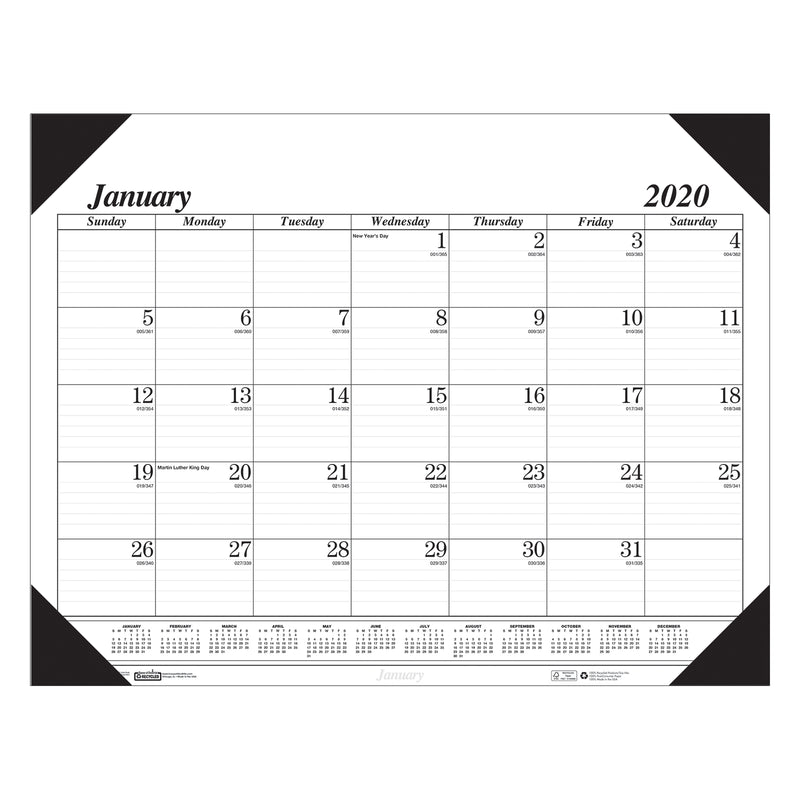 (3 Ea) Economy Desk Pad 12 Months Jan - Dec