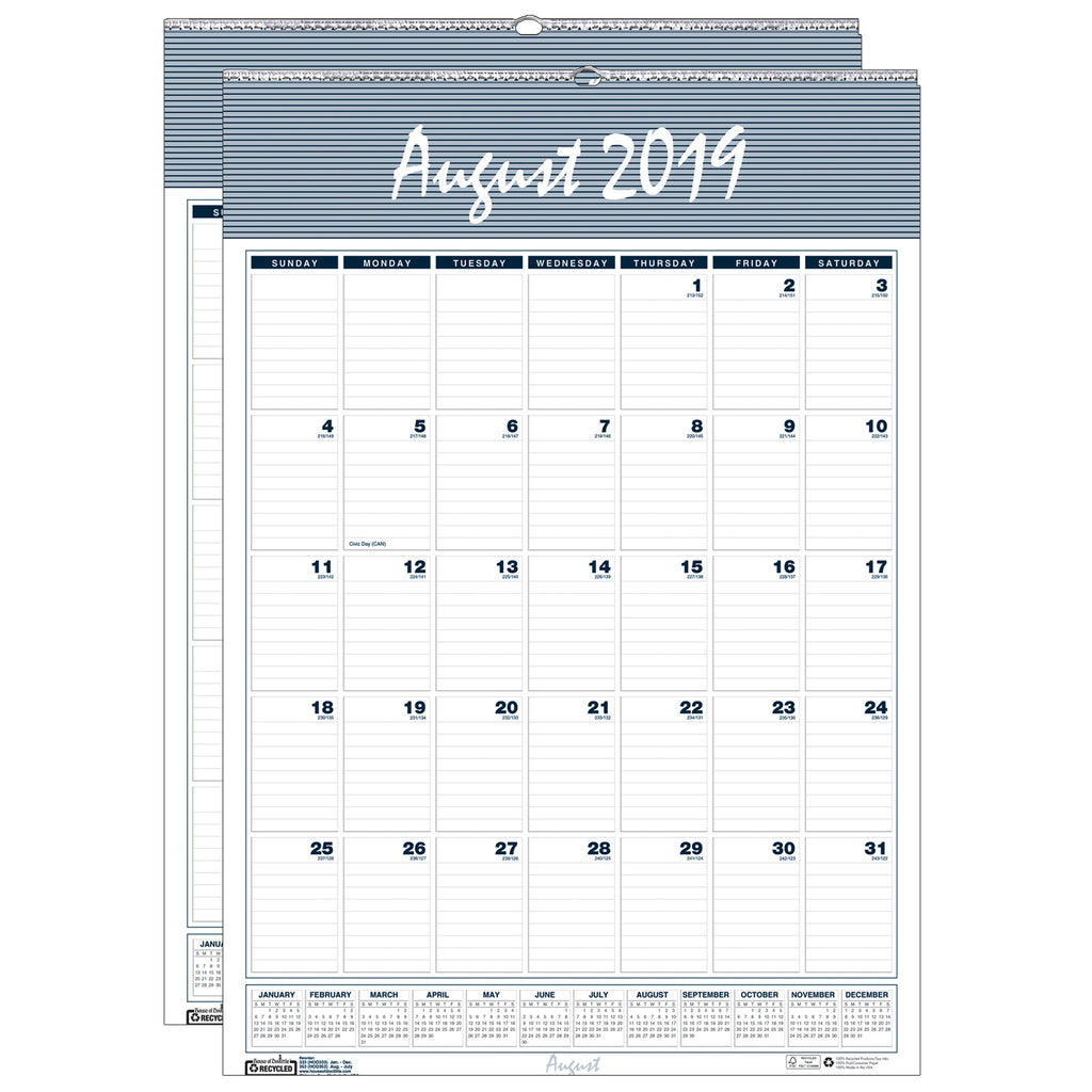 (2 Ea) Wall Calendar 12 Months Aug - Jul
