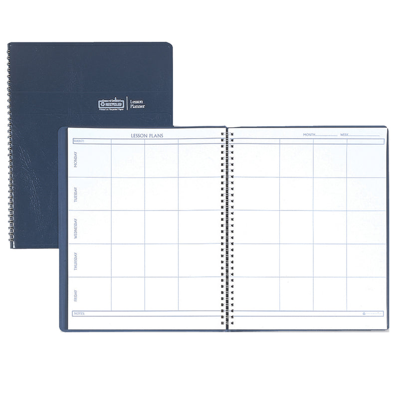 (2 Ea) Weekly Lesson Planner Blue Simulated Leather Cover